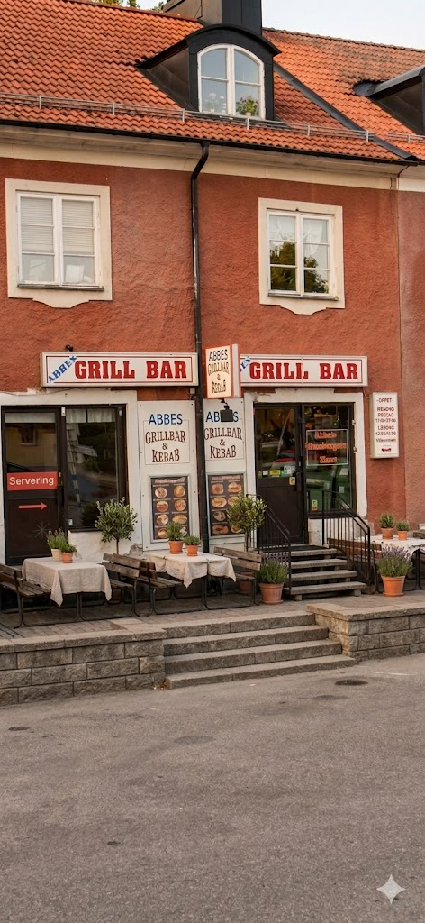 Abbes Grillbar fasad i Enskededalen